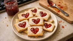 Biscotti mit Konfitürenherz: zarte Guetzli, die schnell gelingen – perfekt zum Kaffee