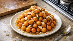 Struffoli für die Fasnacht: knusprige Teigkügelchen im warmen Honig